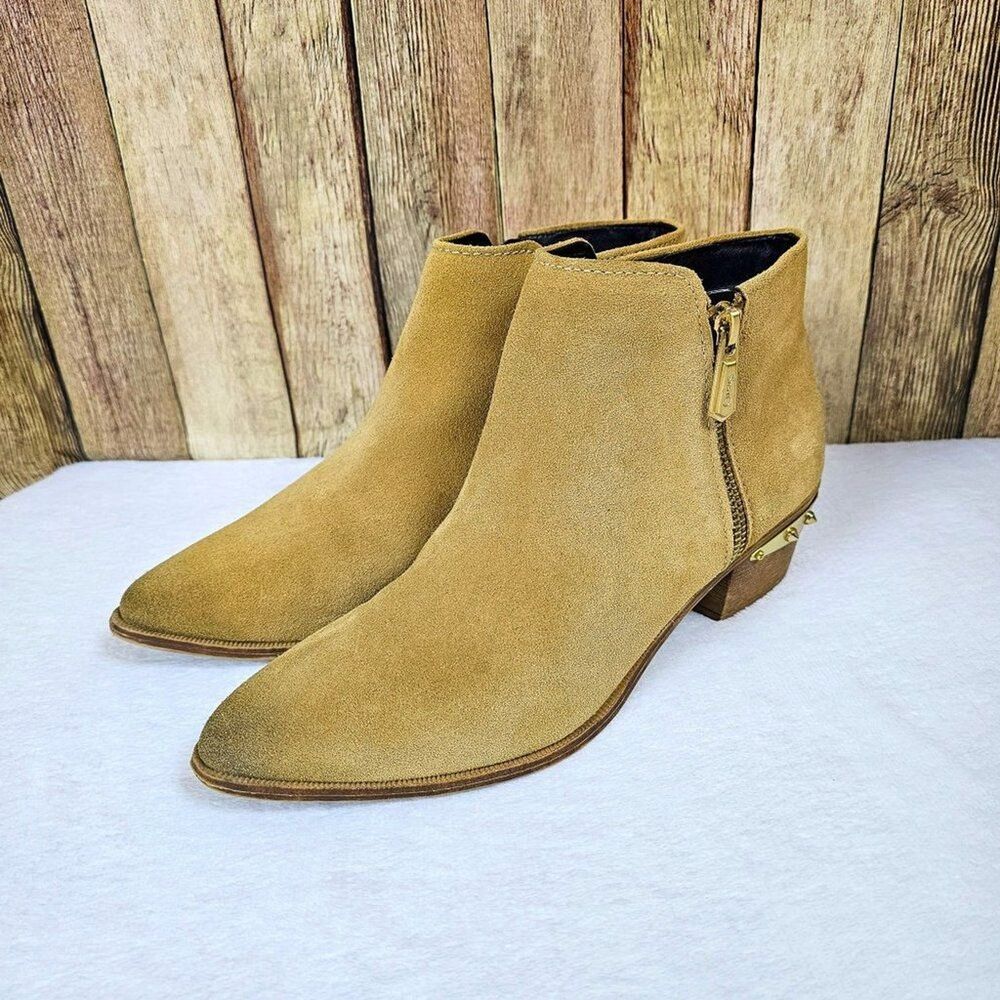 Sam Edelman Holt Suede Distressed Ankle Boots Size 8.5